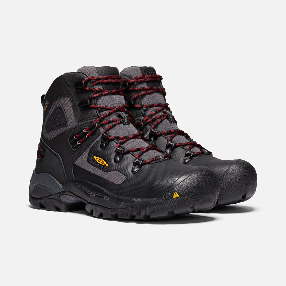 Keen Laarzen Heren Zwart - St. Paul 6\" Wp (Carbon-Fiber Toe) - 37468-MWNO